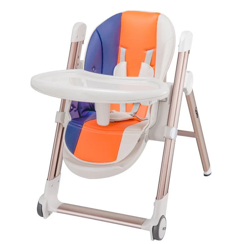 Multifunctional Adjustable Baby High Chair With Dining Table & Wheels -Macaron - Image 2