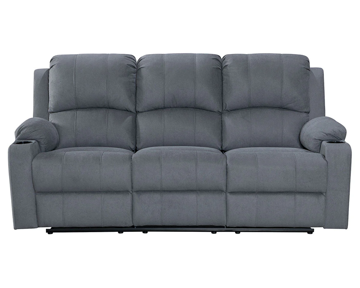 NovaCloud Fabric 3 Seater Recliner Sofa - Image 6