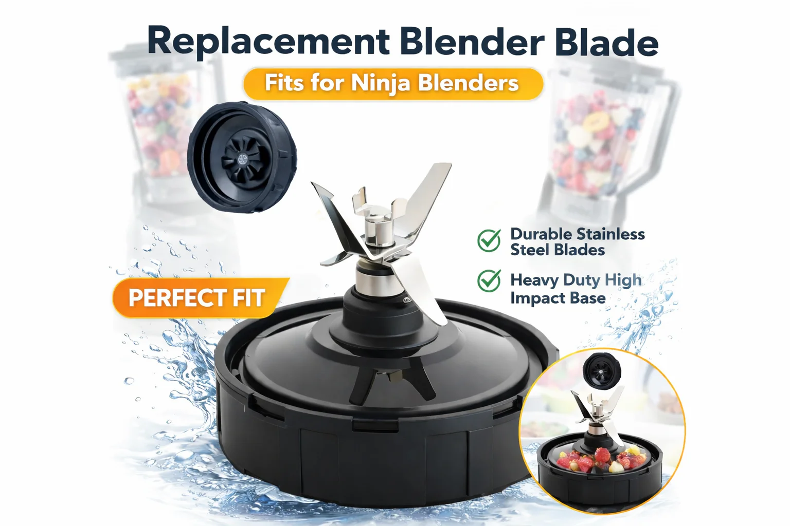 Nutri Ninja Blade 7 Fin Extractor Blade Replacement Compatible - Image 8