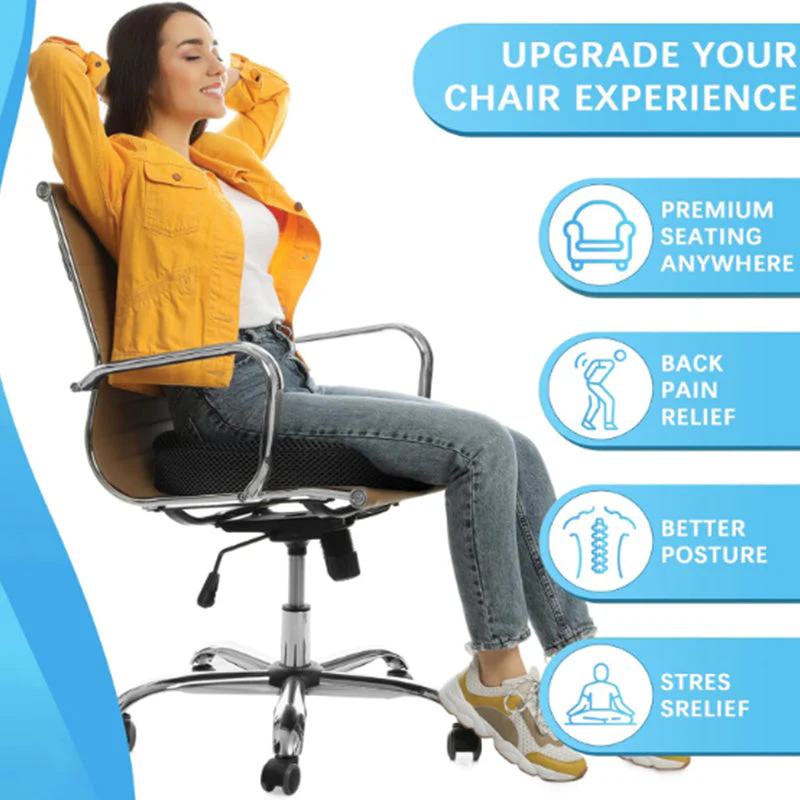 Office Chair Gel Seat Cushion - Car Seat Cushion Tailbone Pain Relief Chair Pad - Image 3