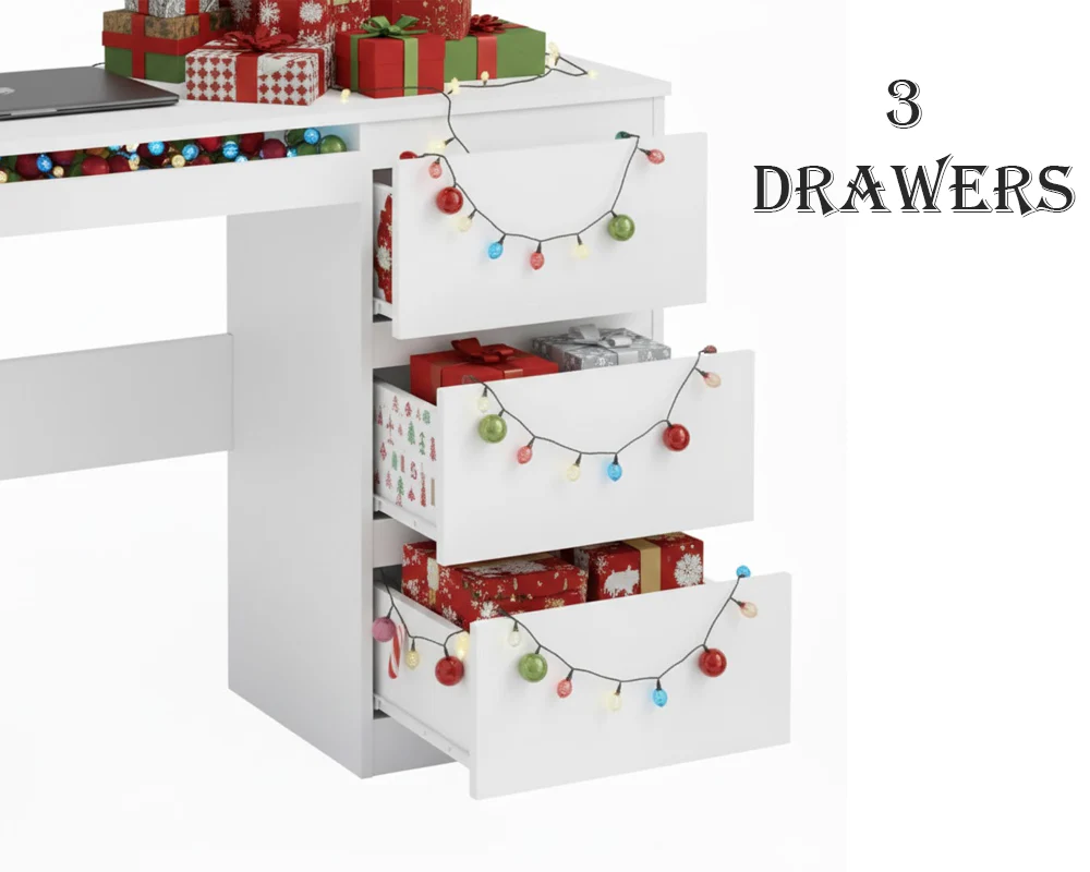 Office Desk/Dressing Table With 6 Drawers - Image 3