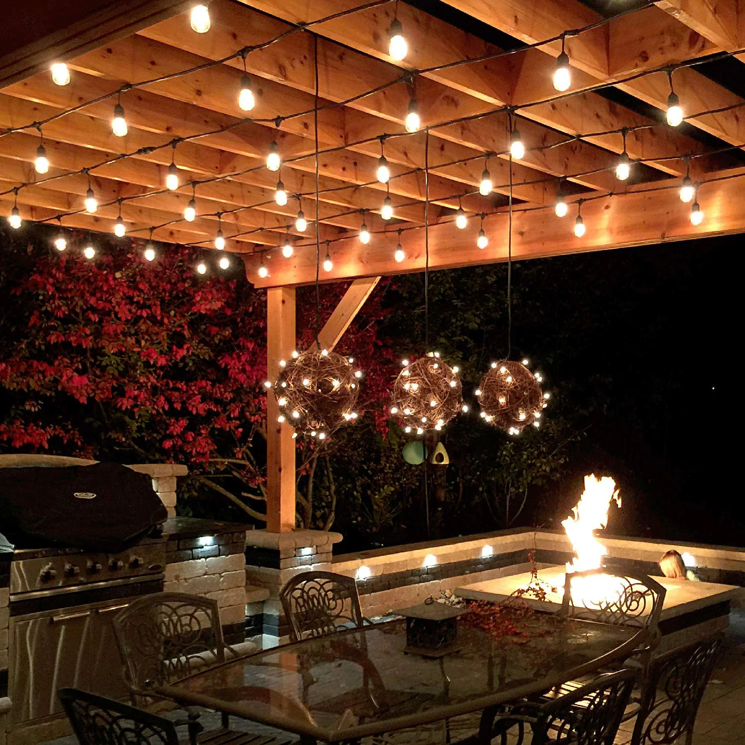 Outdoor Festoon Light String Lights 15M 15 LED Bulbs - Image 5