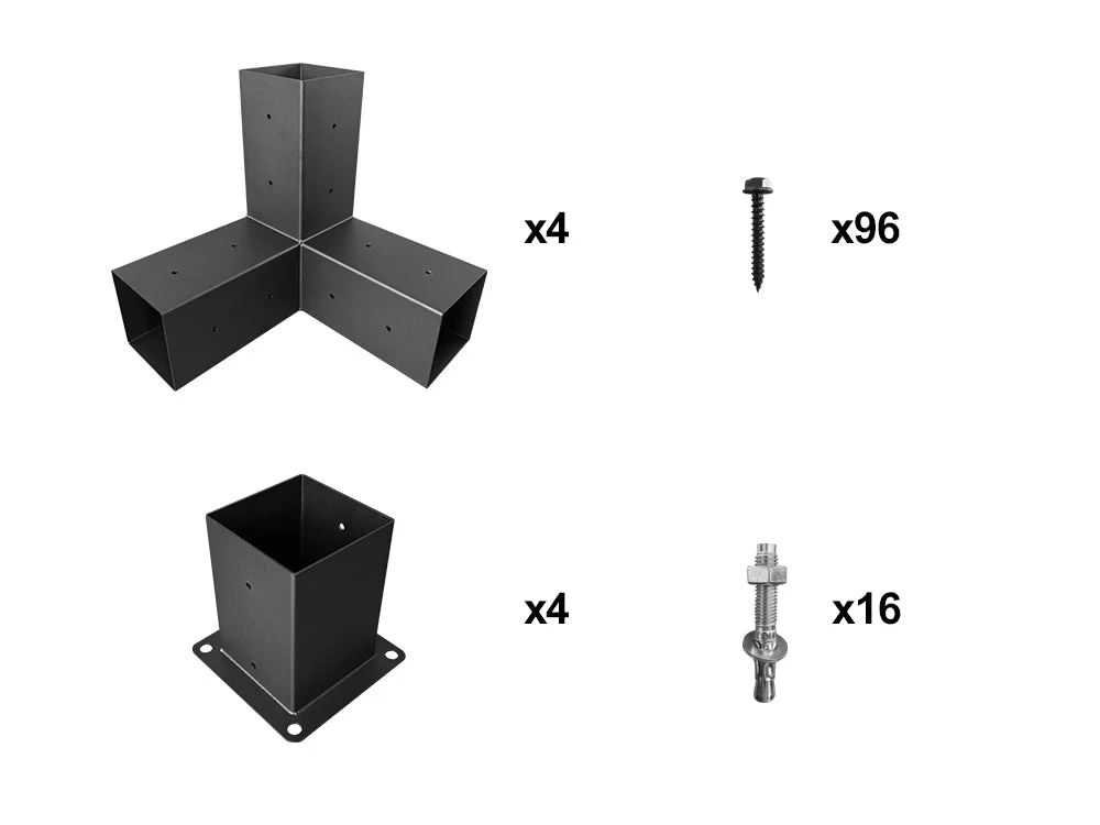 OUTPRO Aluminum Single Pergola Bracket Kit - Image 7
