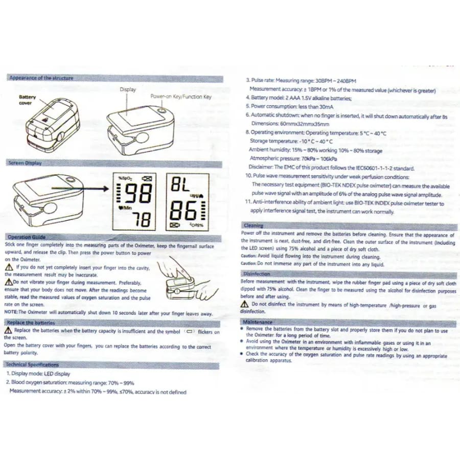 Oximeter – Finger Clip With Digital LED Display - Image 5