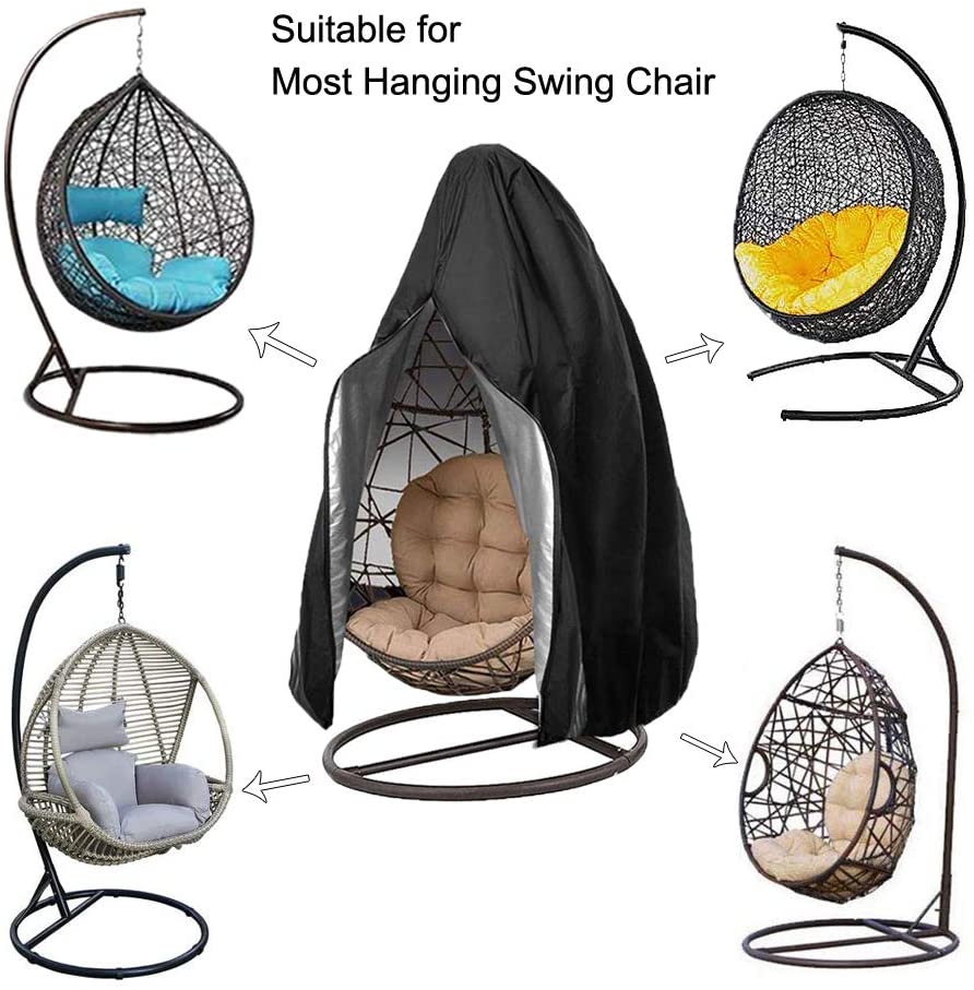 Patio Hanging Egg Chair Cover Swing Chair Cover With Zip - Image 4