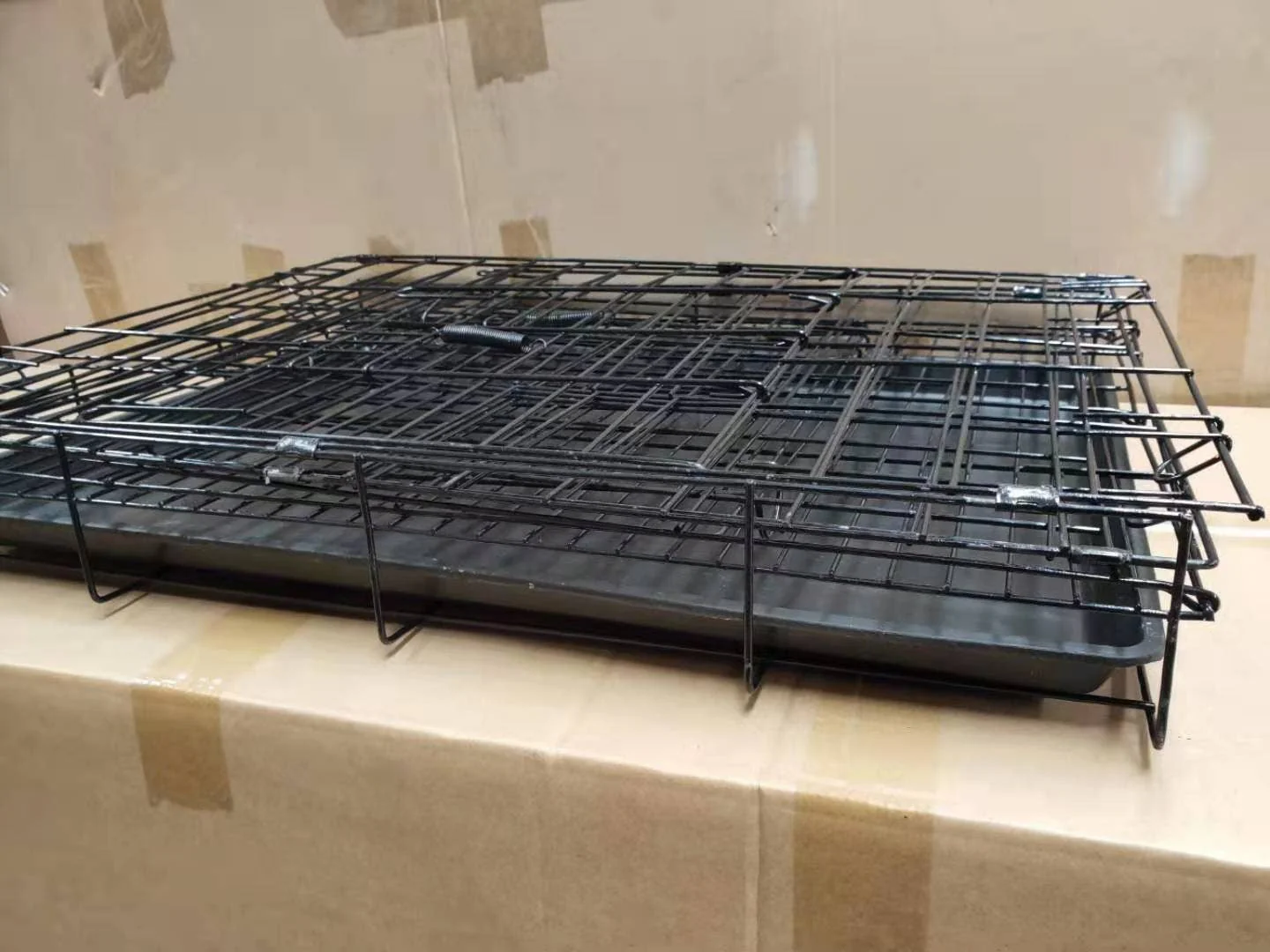 Pet Cage - 50CM Wide Collapsible Metal Pet Cage BLACK - Image 5