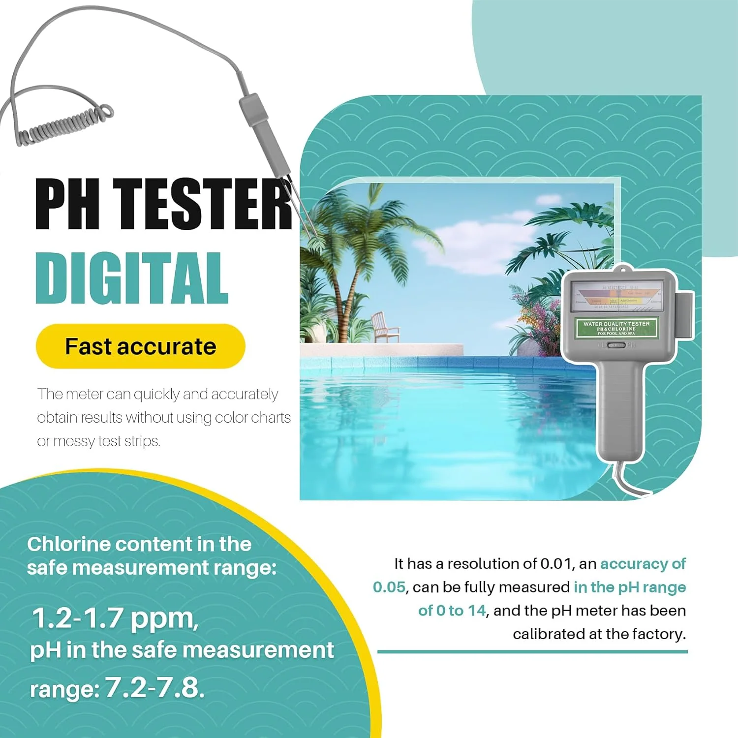 PH Meter Chlorine Tester Water Quality Tester - Image 11