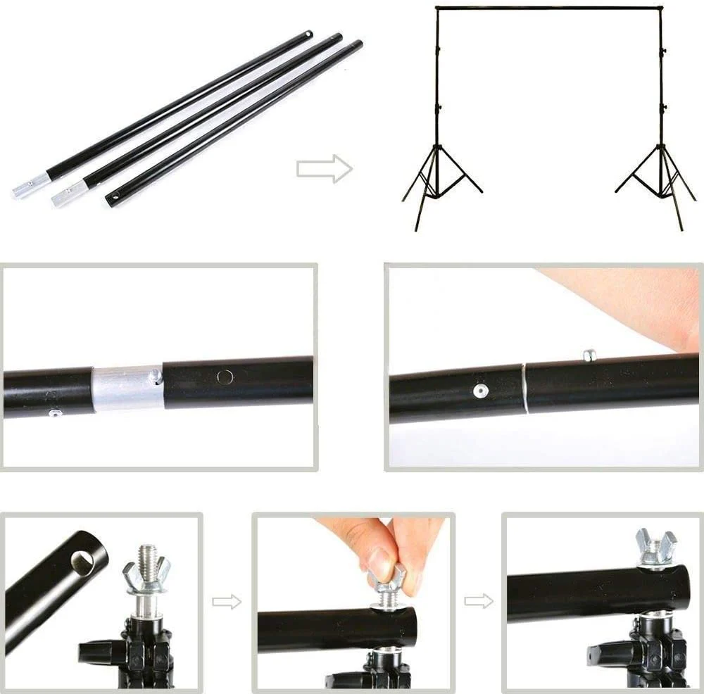 Photography Studio Set With 3 Backdrops - Image 8