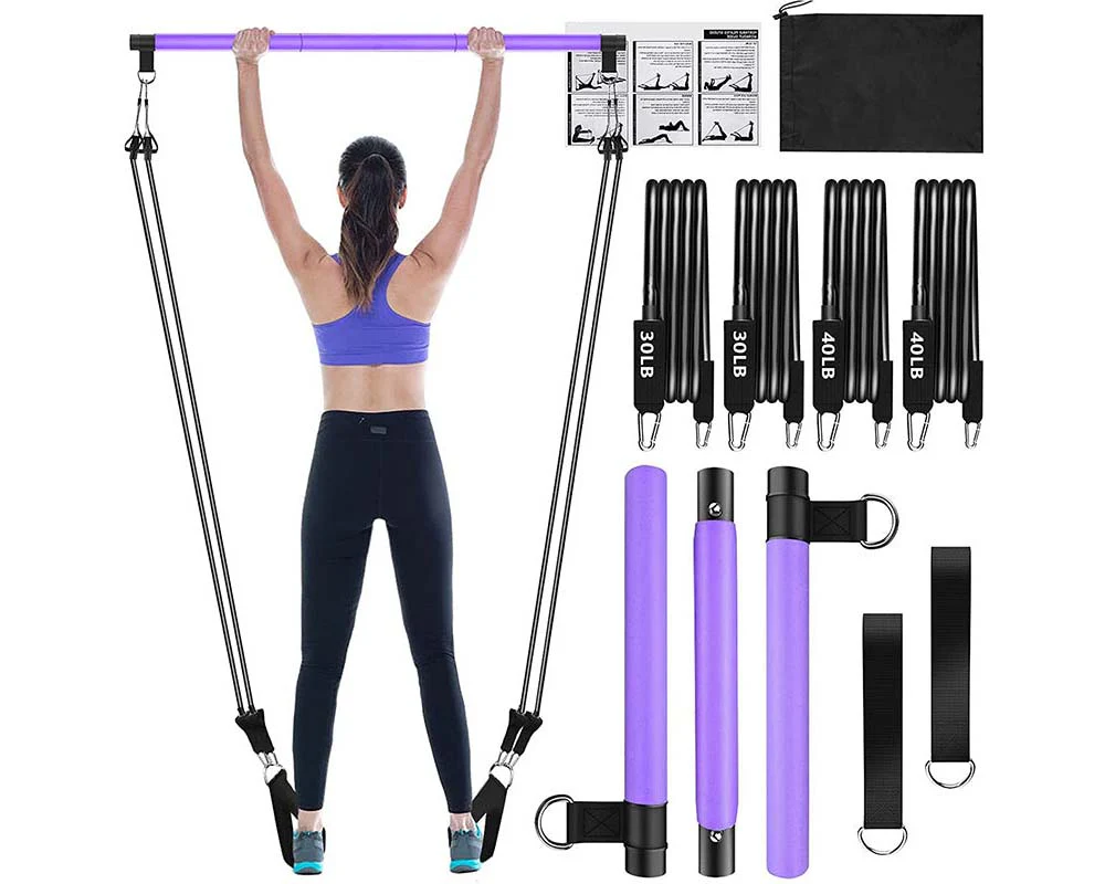 Pilates Stick Bar with Resistance Bands - Image 9