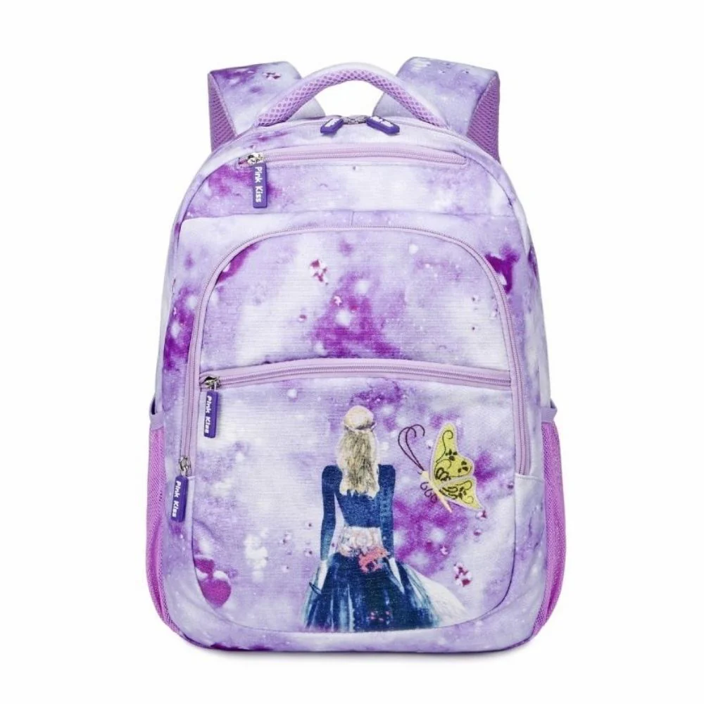 Pink & Purple Kids Backpack & School Bag for Girls - Princess