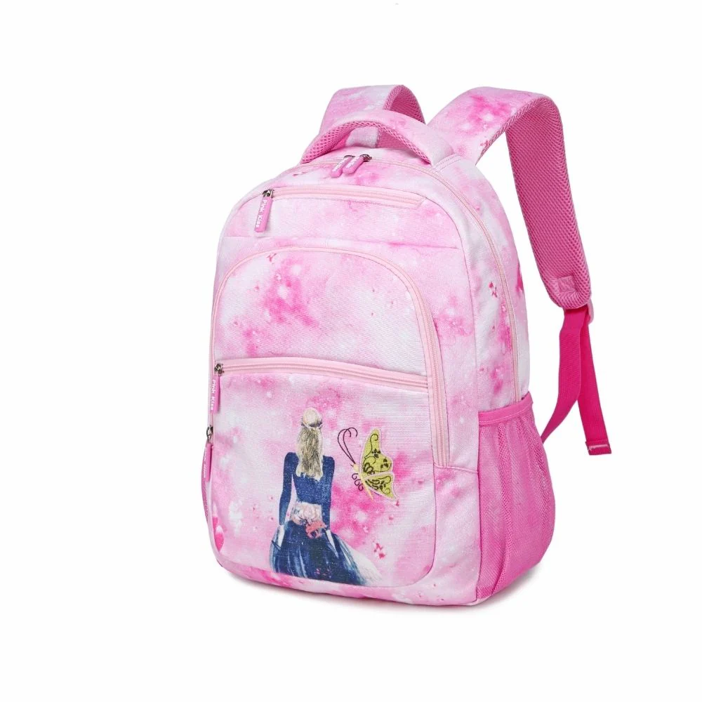 Pink & Purple Kids Backpack & School Bag for Girls - Princess - Image 3