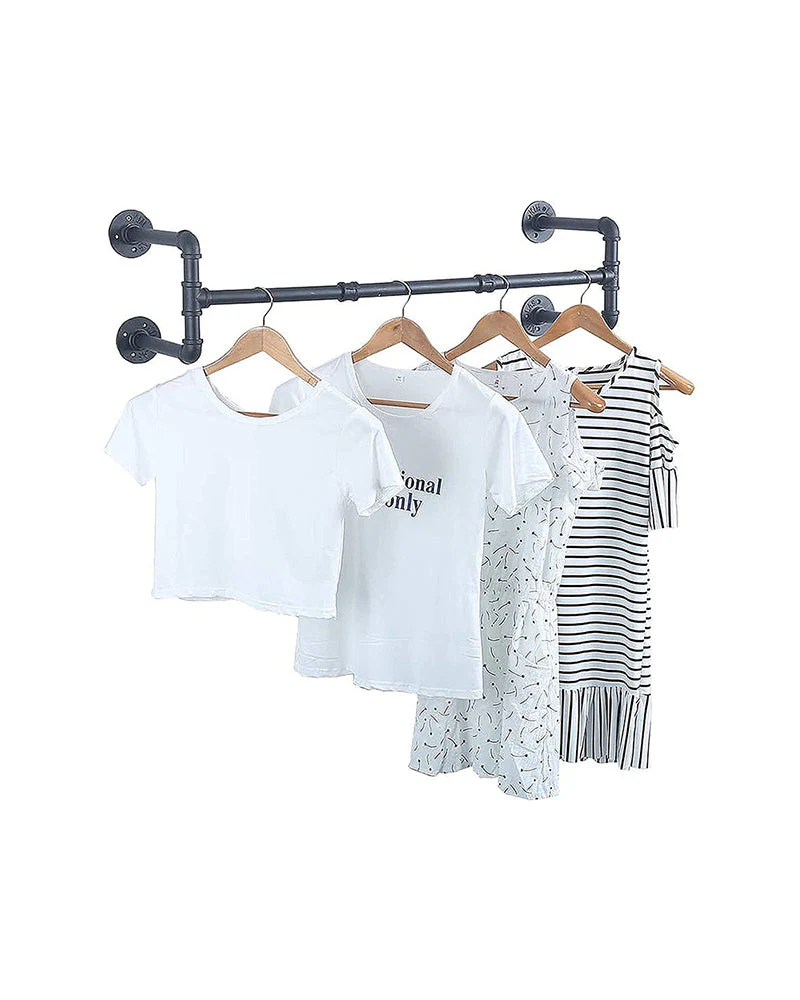 Pipe Wall Mounted Garment Rack - Image 3