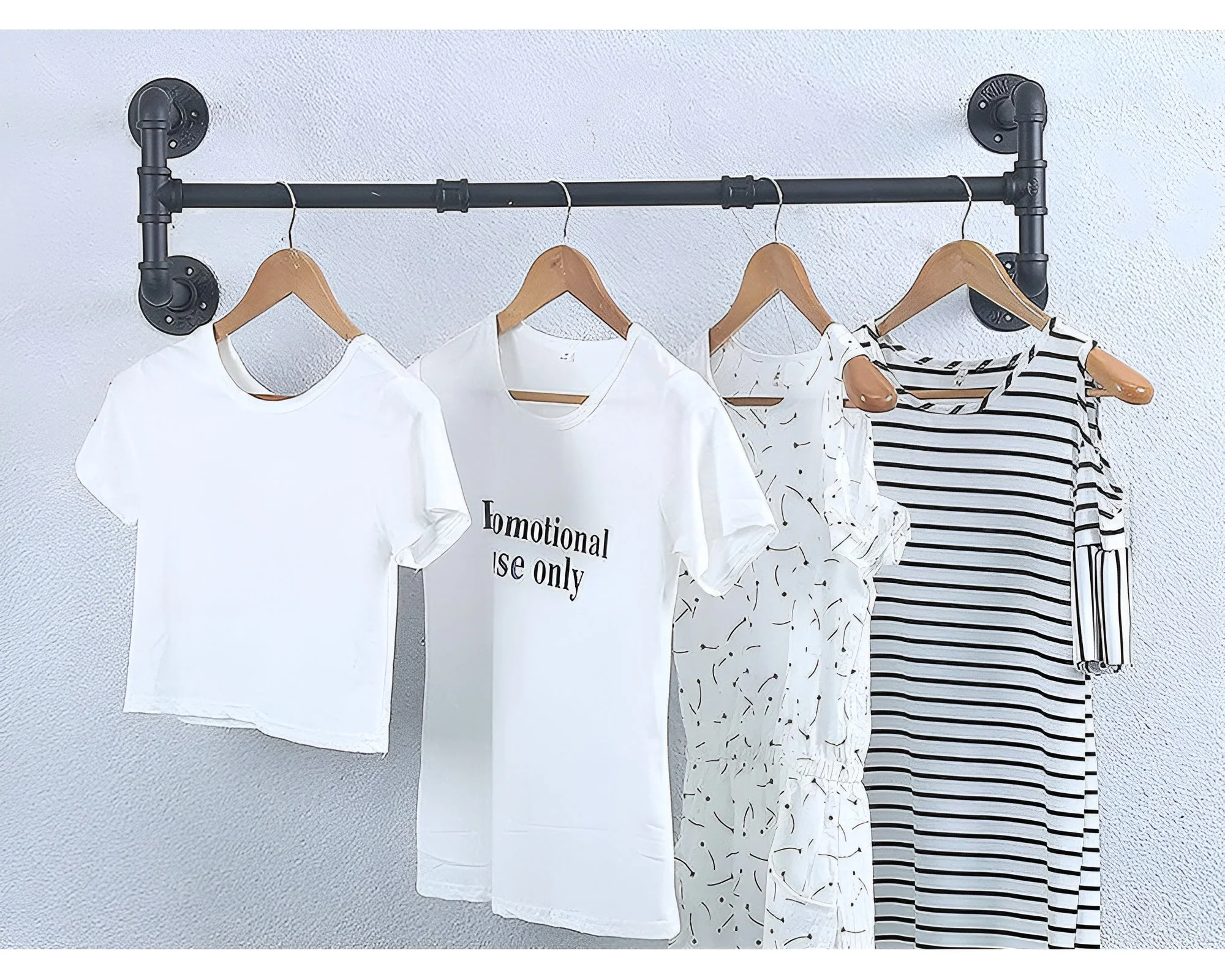 Pipe Wall Mounted Garment Rack - Image 4