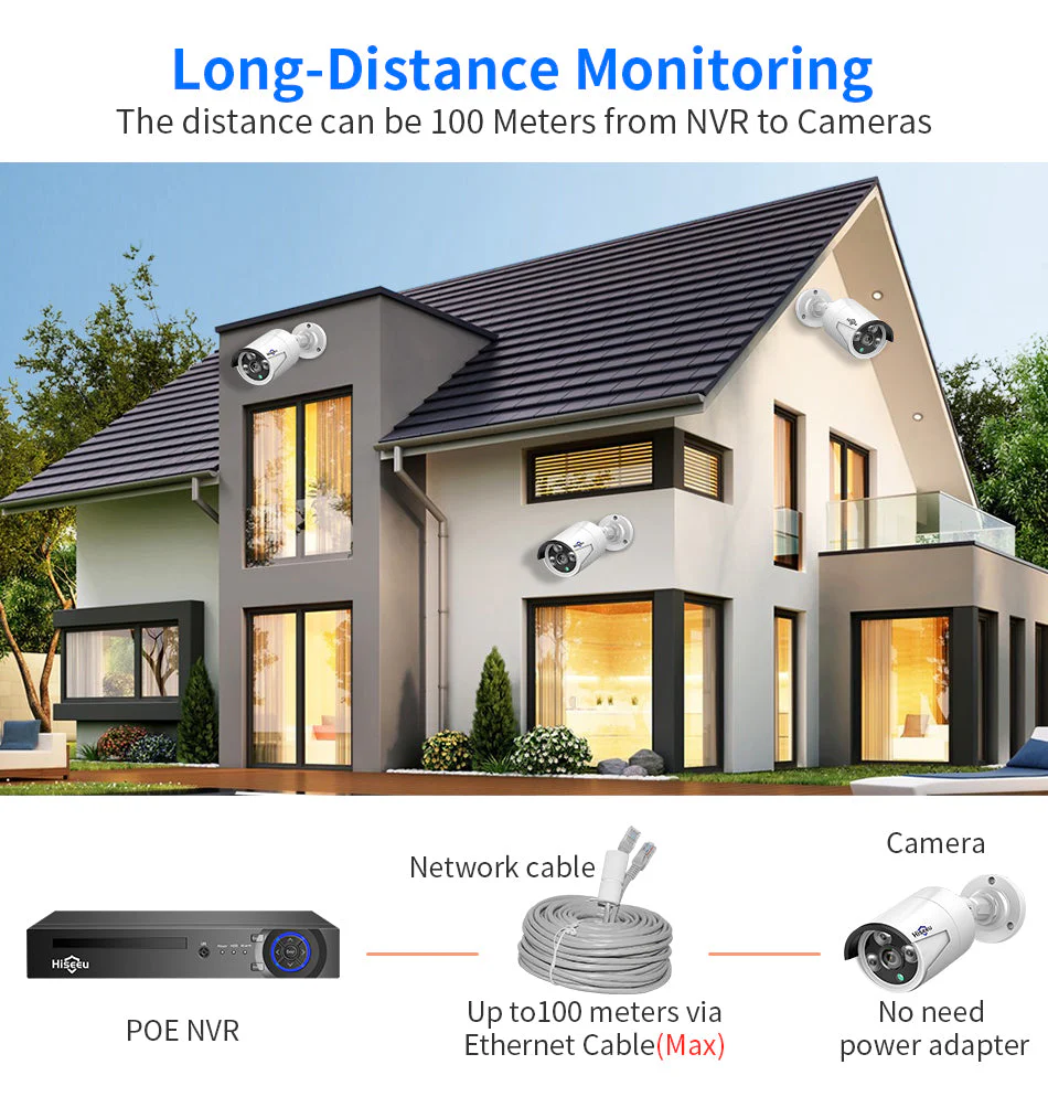 3MP POE NVR Security Camera System – AI Face Detection & Audio Recording - Image 3