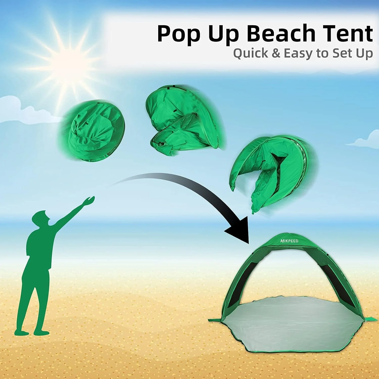 Pop Up Beach Tent – Instant Setup, UV Protection & Portable - Image 3