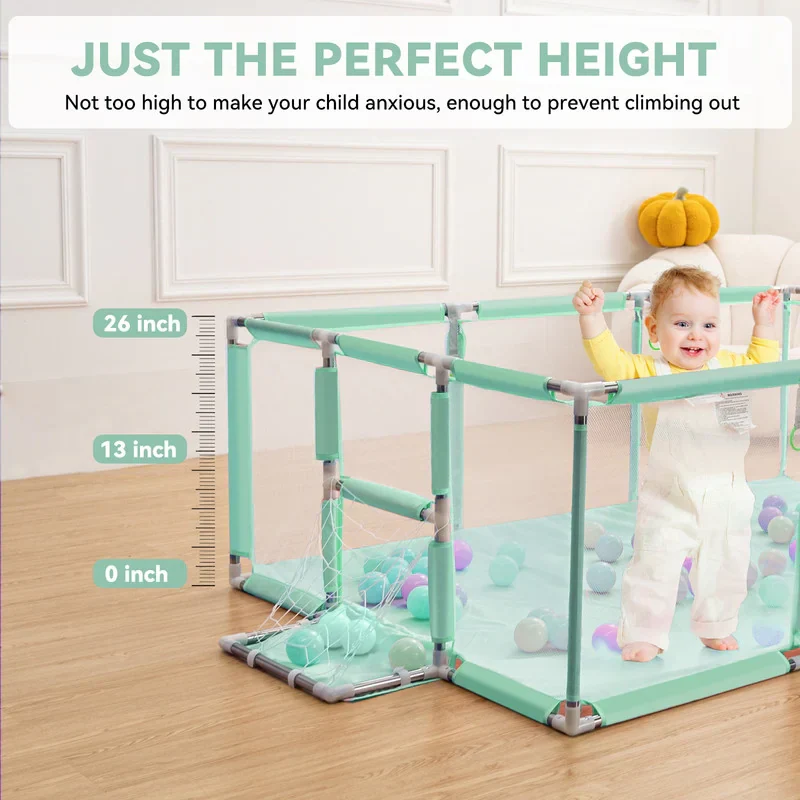 Portable Baby Kids Playpen Fence Gate Wall Fence - Image 9