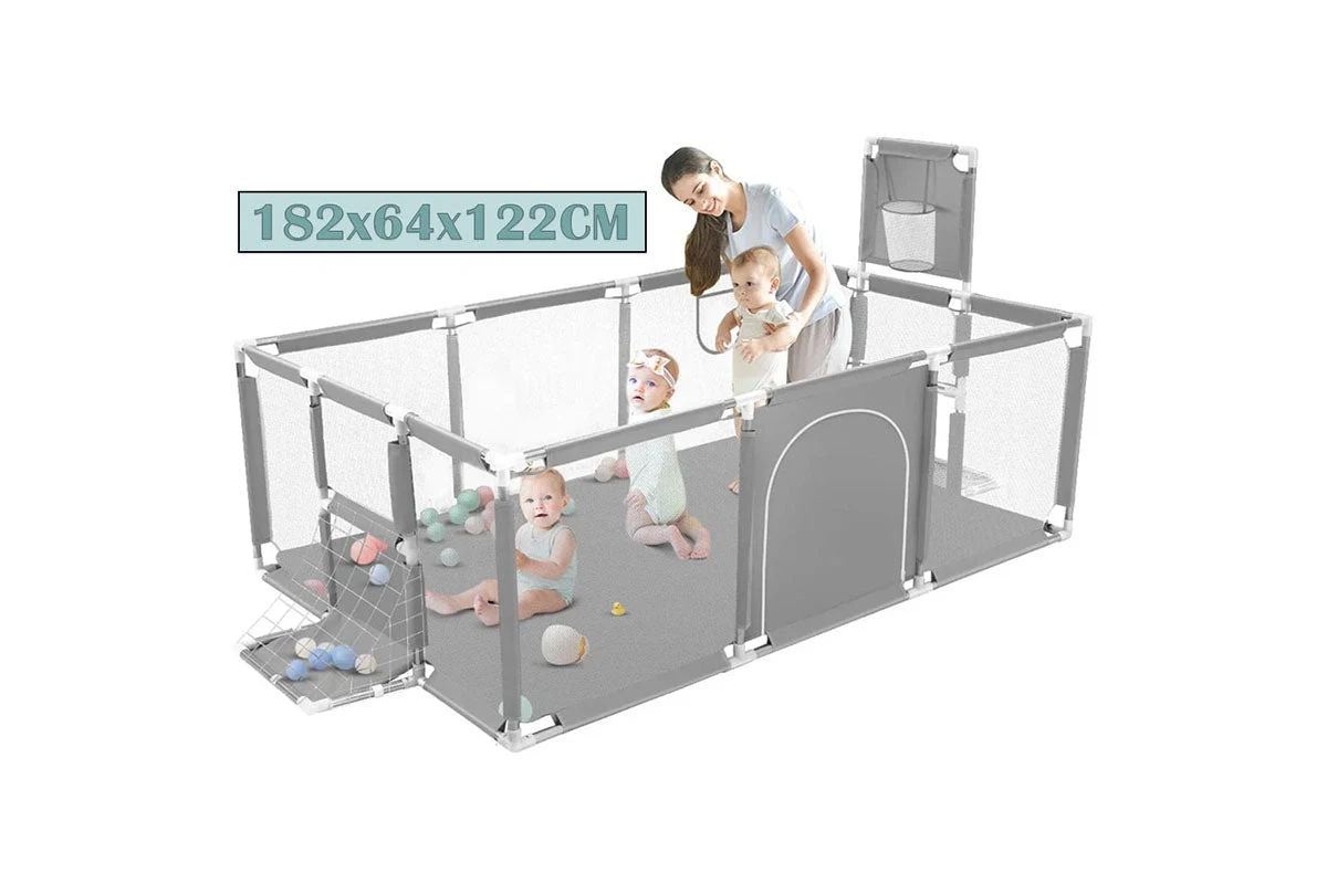 Portable Baby Playpen Fence Gate Wall Fence Barrier PlayPen - Image 14