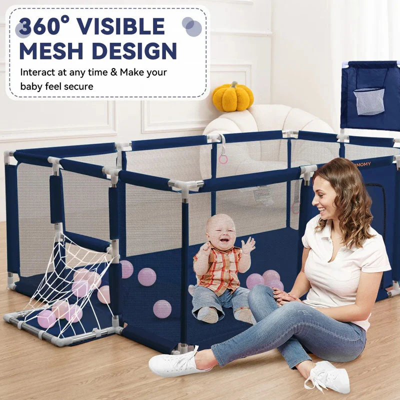 Portable Baby Playpen Fence Gate Wall Fence Barrier PlayPen 182cm - Image 9