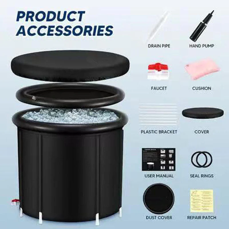 Portable Ice Bath Tub 300L Inflatable Hot Bathtub SPA Massage Athletes Outdoor - Image 5