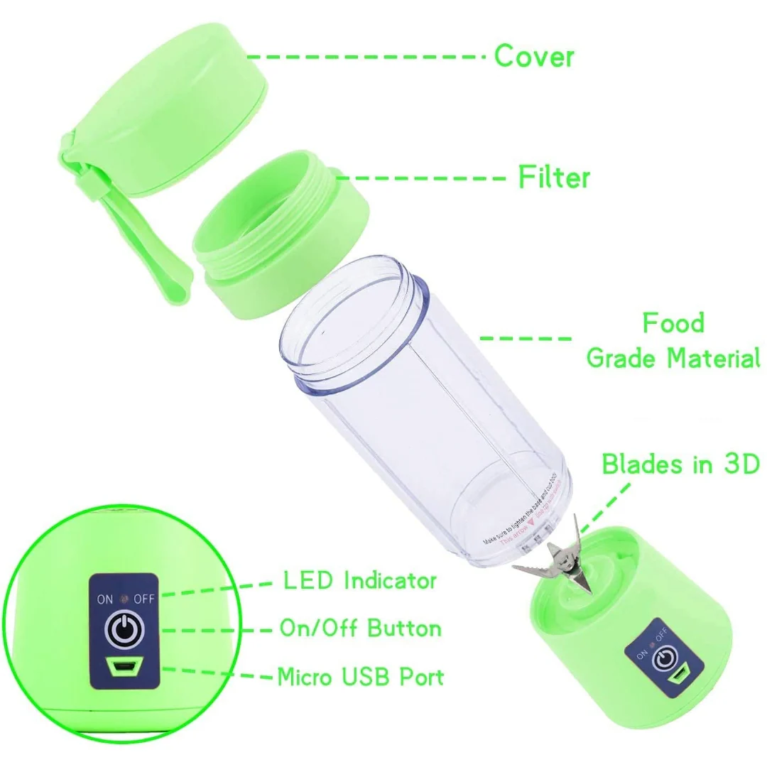 Portable Juicer Blender Mixer with 6 Blades - Image 6