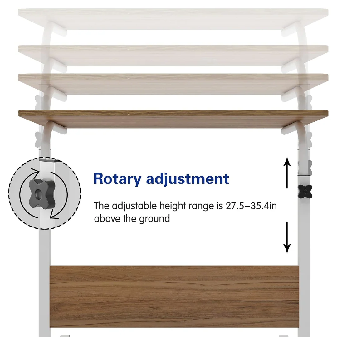 Portable Laptop Desk Adjustable Study Office Table (Walnut) - Image 3