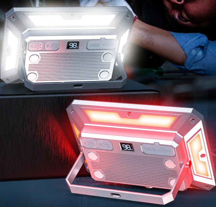 Portable Magnetic LED Work Light, Rechargeable Camping Lantern - Image 3