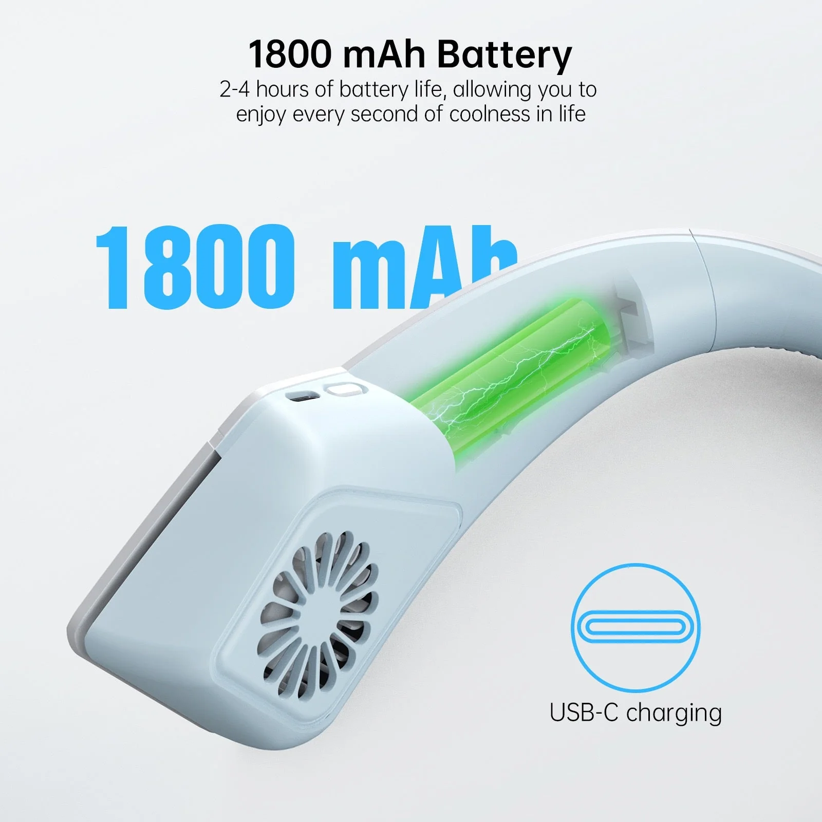 Portable Neck Fan Rechargeable - Image 3