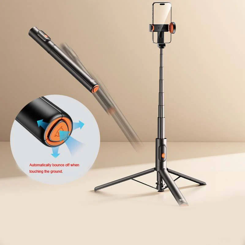 Portable One-Click Pop-Up Selfie Stick Tripod with Bluetooth Remote - Image 3