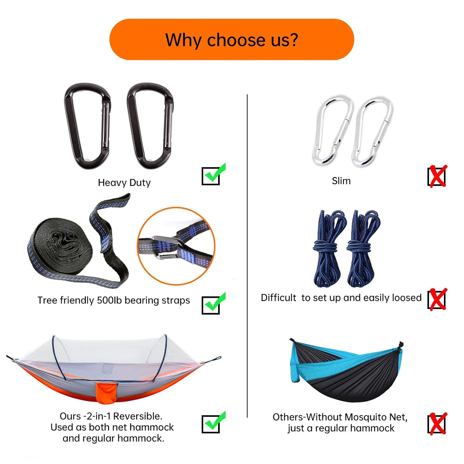 Portable Outdoor Camping Hammock - Image 7