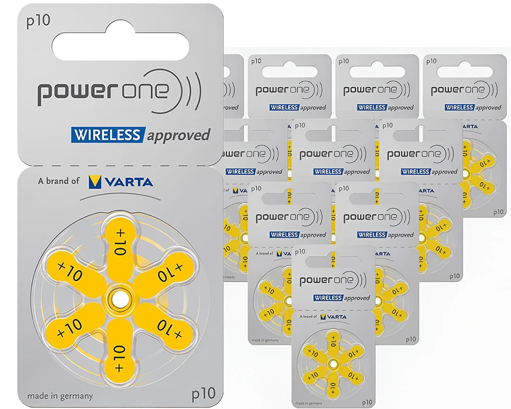 Power one P10 Hearing Aid Batteries 60 Pack - Image 2