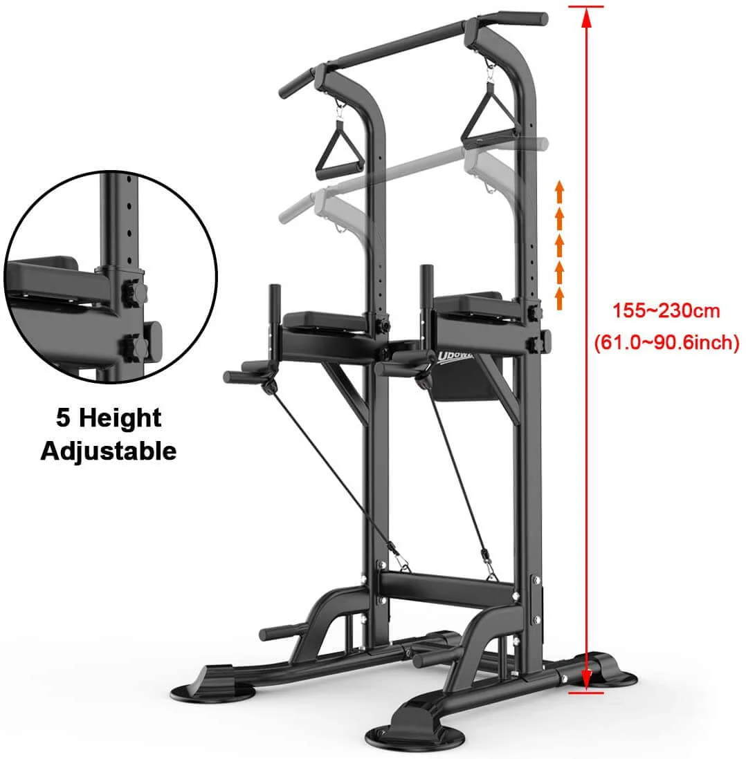 Power Tower Pull Up Bar Dip Station Bench - Image 4
