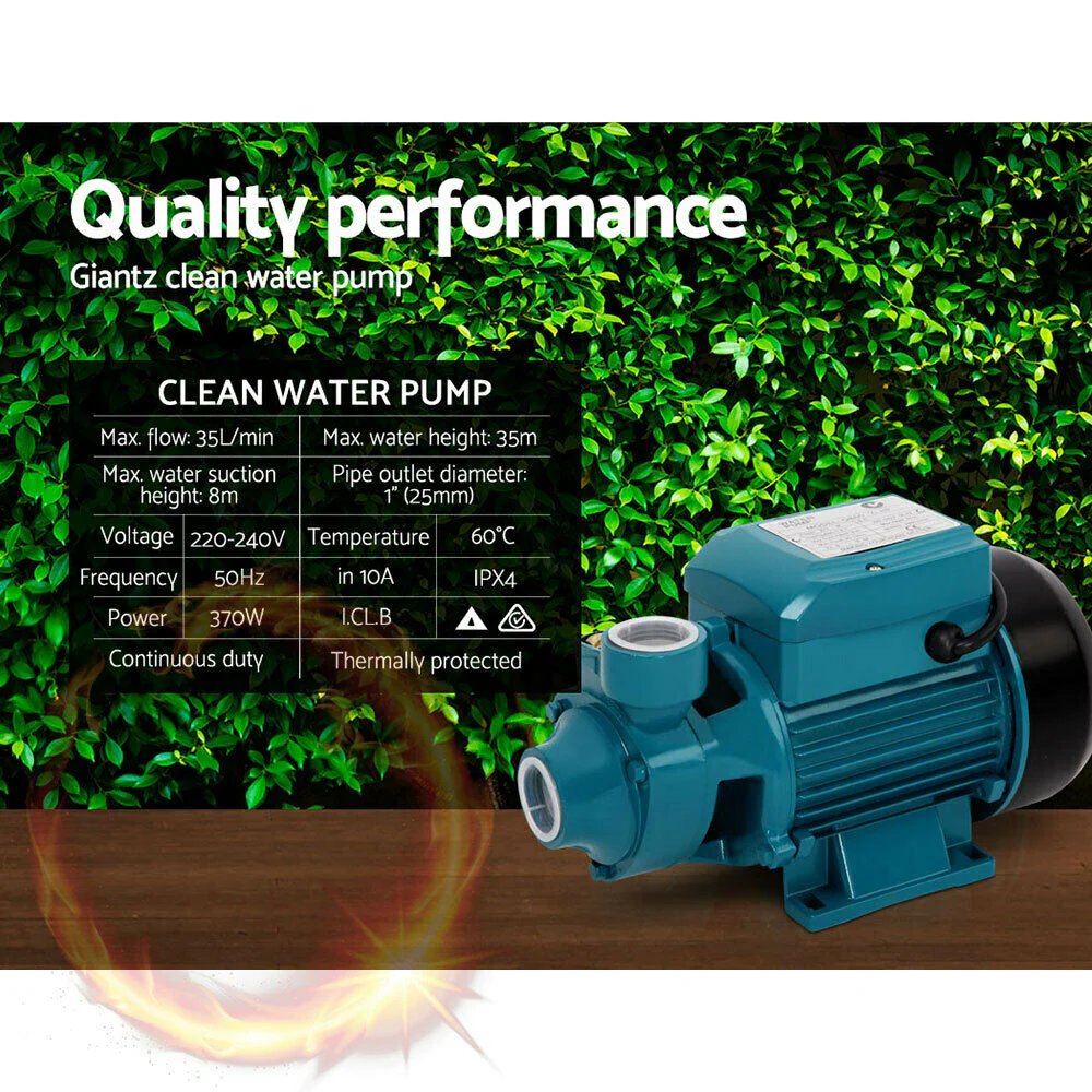 PUMP-QB60 230V Electric Clean Water Pump 35L/Min 1/2/HP - Image 7
