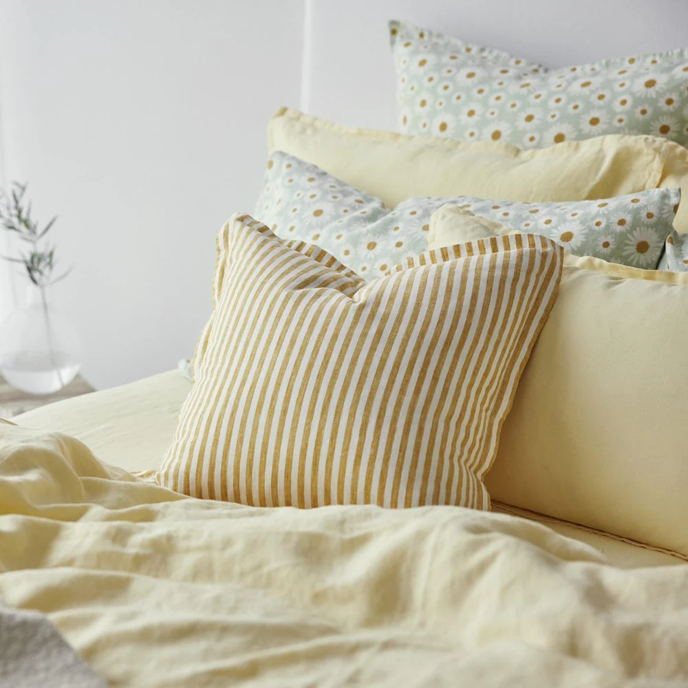 Pure Linen Printed European Pillowcase - Image 2