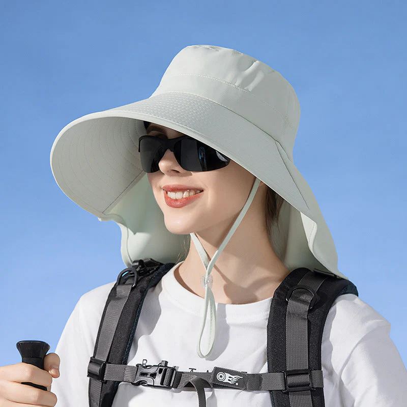 PURPLE Sun Hats Wide Brim Bucket Outdoor Fishing Hiking Cap UV Protection - Image 2