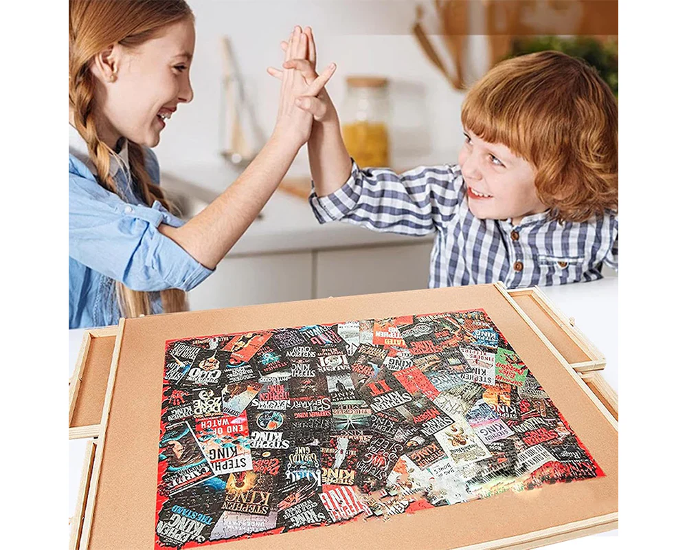 1500 Piece Jigsaw Puzzle Board with 6 Drawers - Image 7