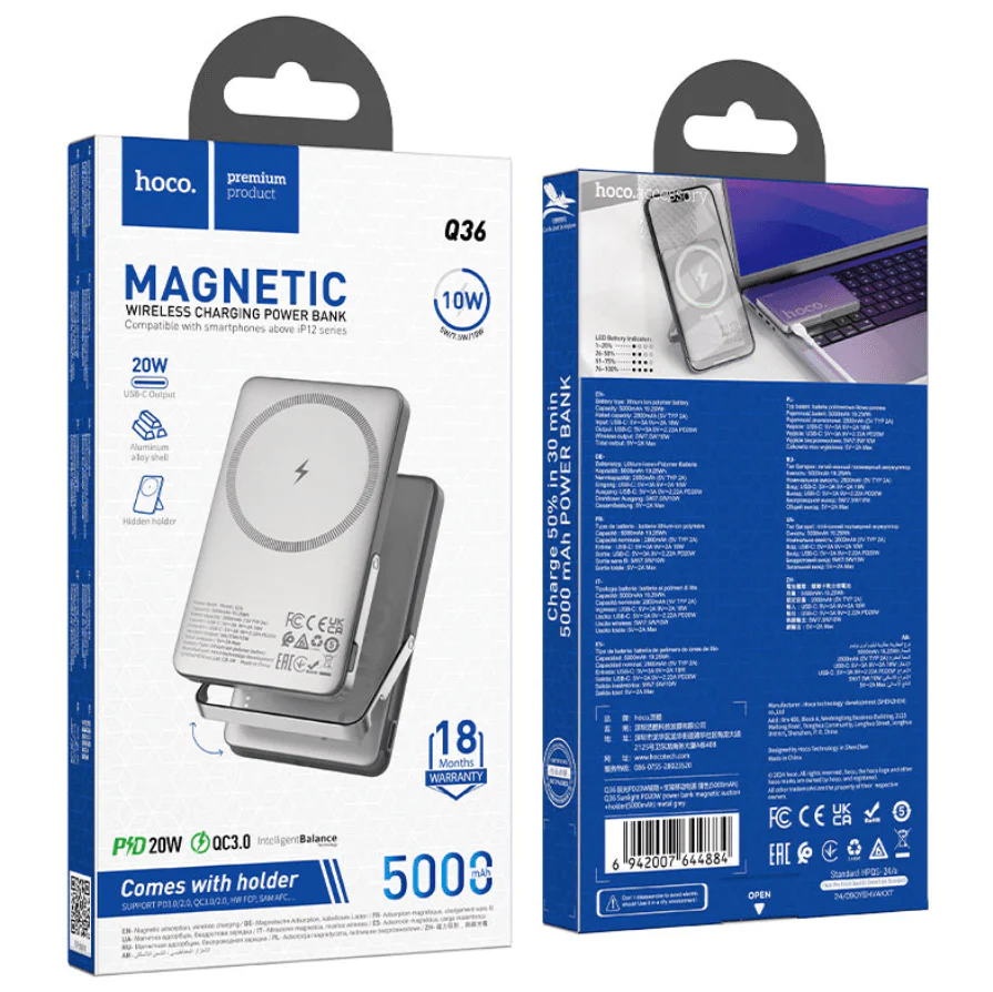 Q36 Sunlight PD20W Wireless Power Bank 5000mAh - Image 8