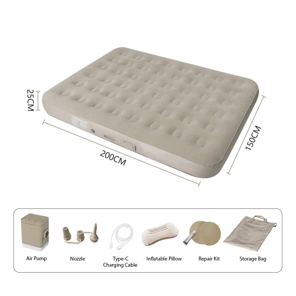 Queen Size Air Bed Inflatable Mattress with Built-in Pump - Image 7