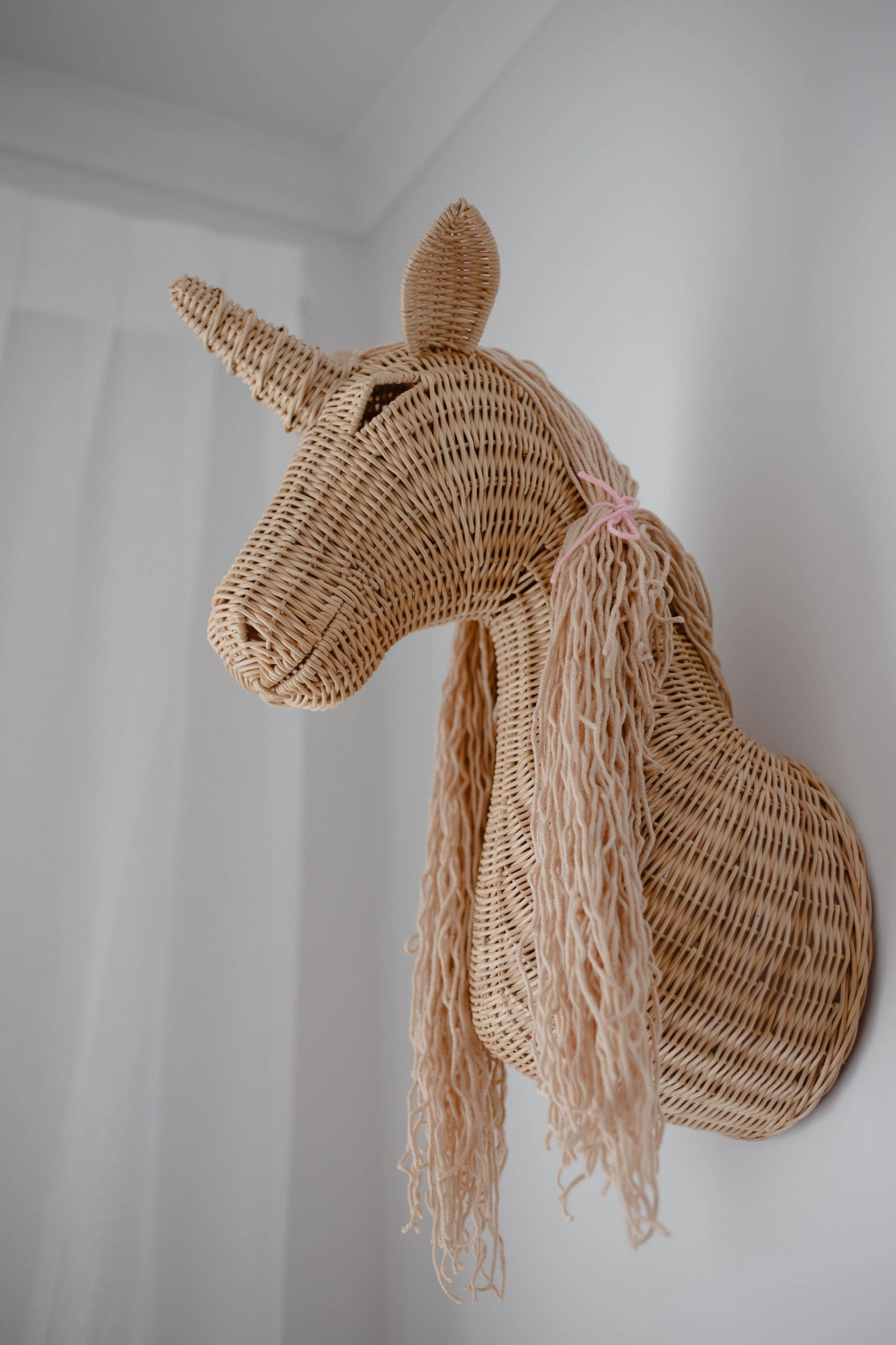 Rattan Unicorn wall mount - Image 5
