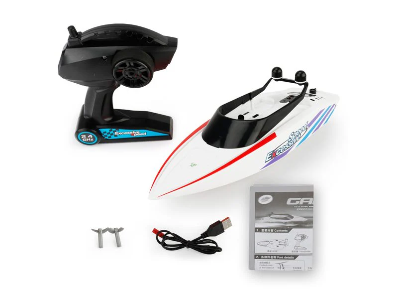 RC Boat 32CM Control Electric Boat Speedboat for Summer Children Toy White - Image 4