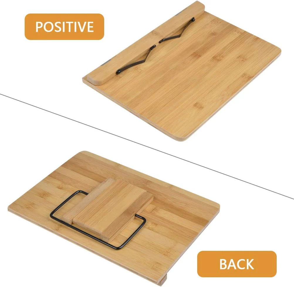 Reading Book Stand Adjustable Wooden Bible Holder Bamboo Foldable Rack Tablet - Image 8
