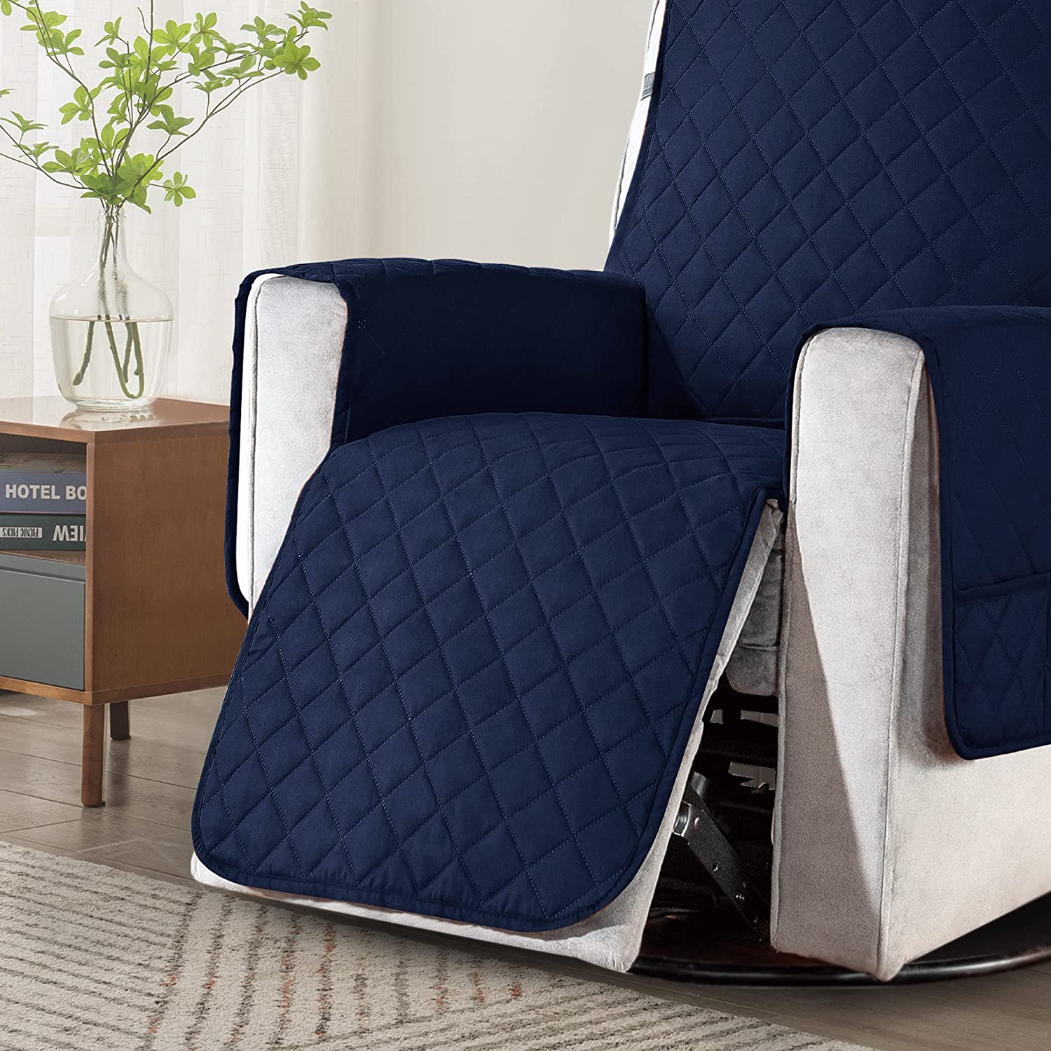Recliner Chair Cover Sofa Slipcover Couch Protector with Non Slip Strap - Image 4