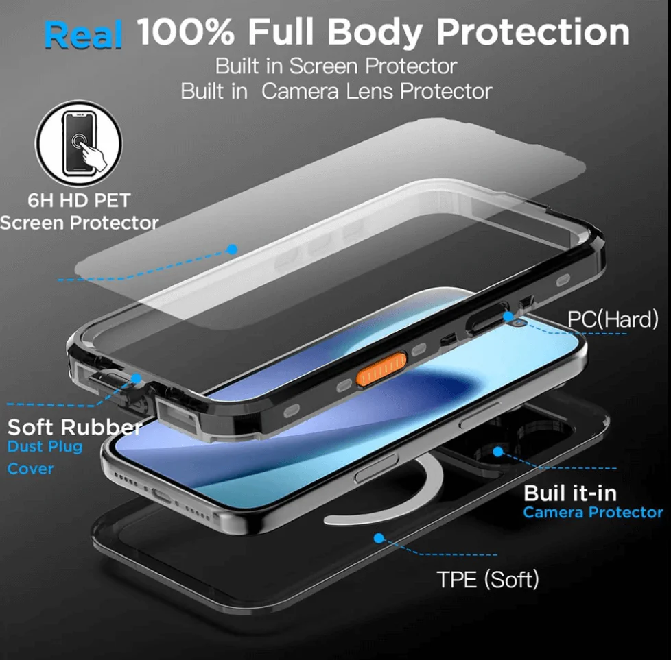 Redpepper MagSafe Waterproof Case for iPhone 17 Pro | Full Protection - Image 4