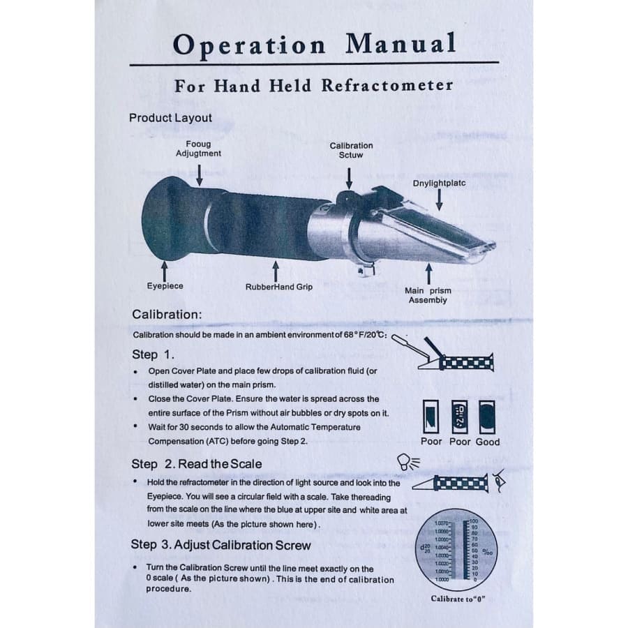Refractometer - Sugar & Alcohol Dual Measure Refractometer (0-40% / Brix 0-25%) - Image 13