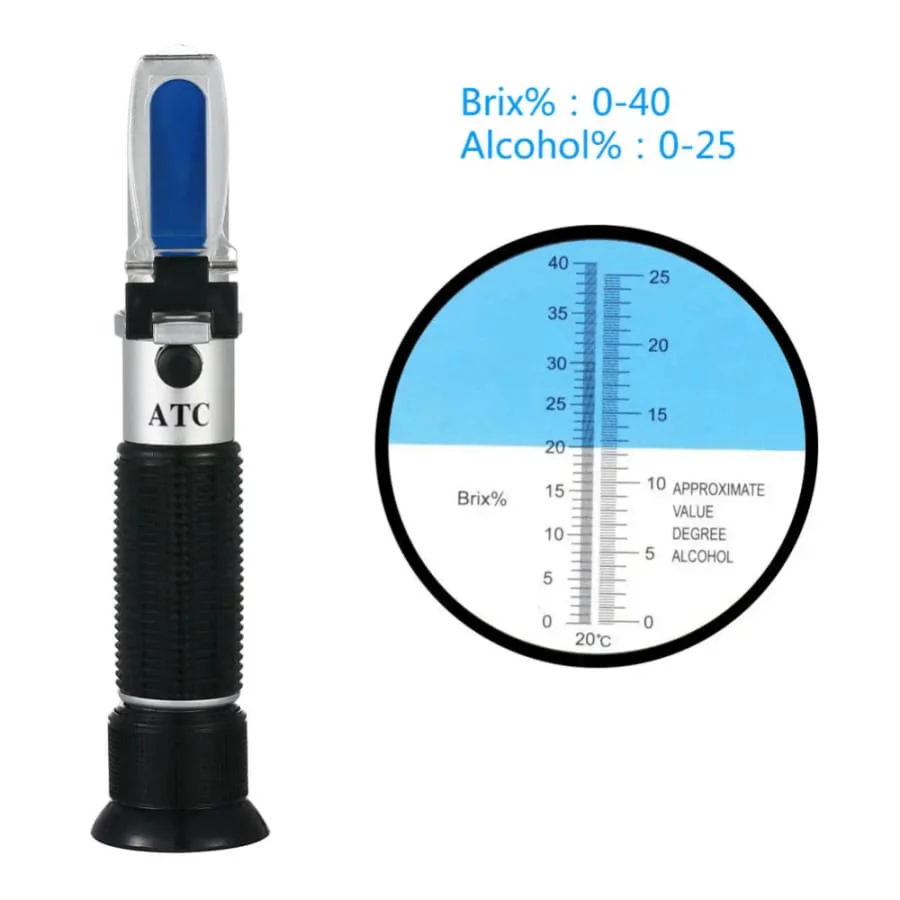 Refractometer - Sugar & Alcohol Dual Measure Refractometer (0-40% / Brix 0-25%) - Image 4