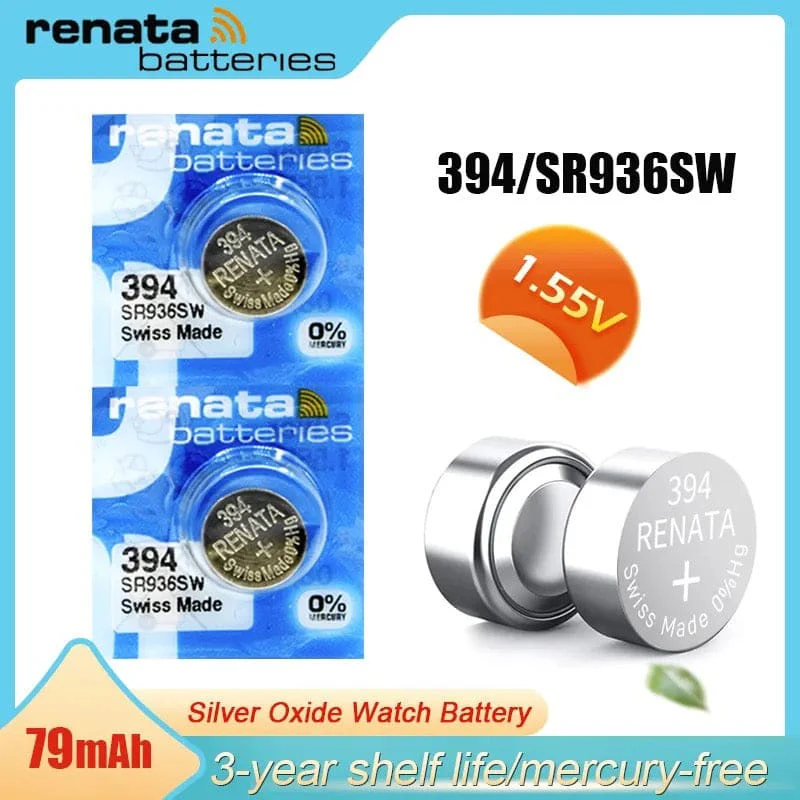 Renata 394 / SR936SW Watch Batteries (2 Pack) - Image 2