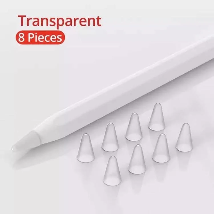 Replacement Apple Pencil Tip Cover 8 Pack (1st & 2nd Generation) (Clear) - Image 2