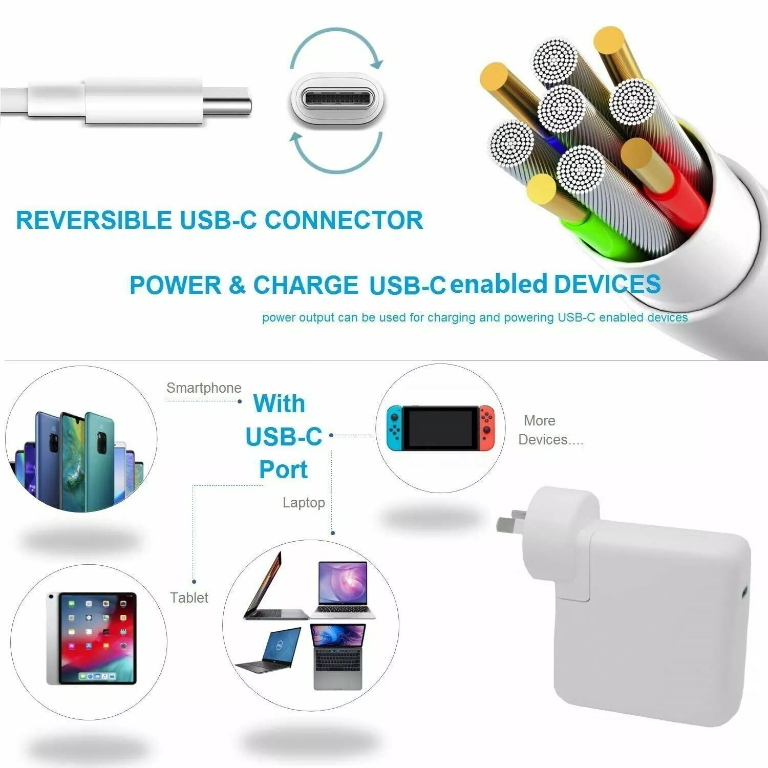 Replacement MacBook iPad Charger 87W USB-C - Image 4