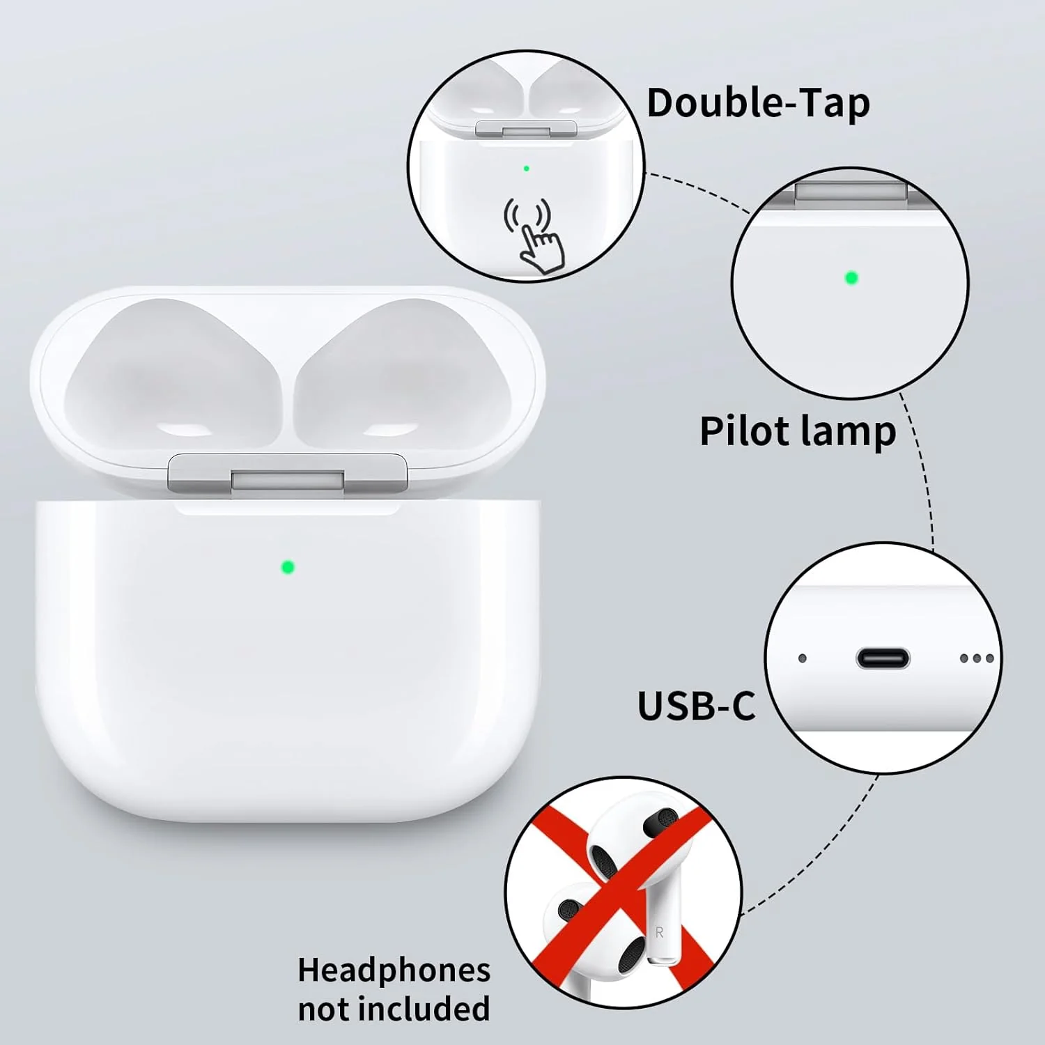 Replacement Wireless Charging Case for AirPods 4 - Image 7