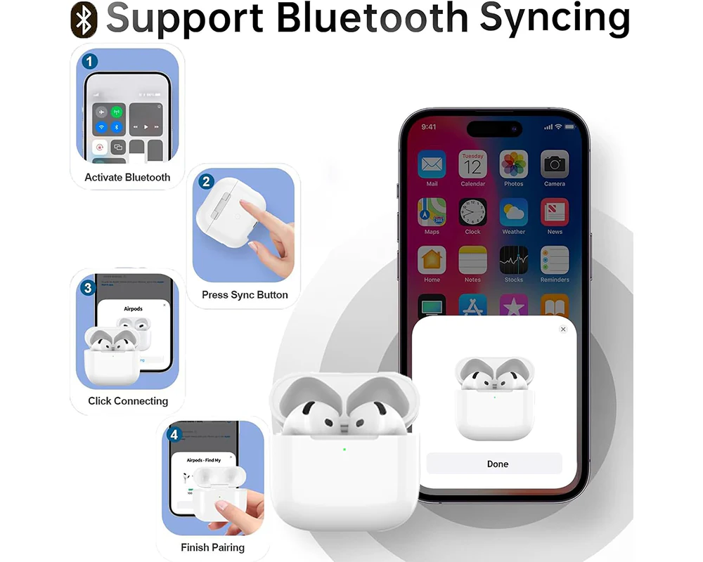 Replacement Wireless Charging Case for AirPods 4 - Image 3