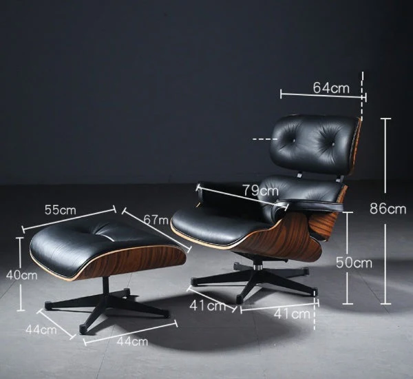 Replica Eames Chair with Ottoman Lounge Chair - Image 5